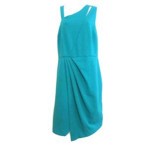 Rebel Wilson Dress Asymmetrical Sheath Ruched Cutout Back Plus Spandex Curvey 2X